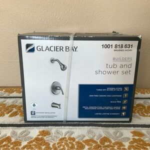 Glacier Bay Brushed Nickel Tub and Shower Set - Brushed Nickel